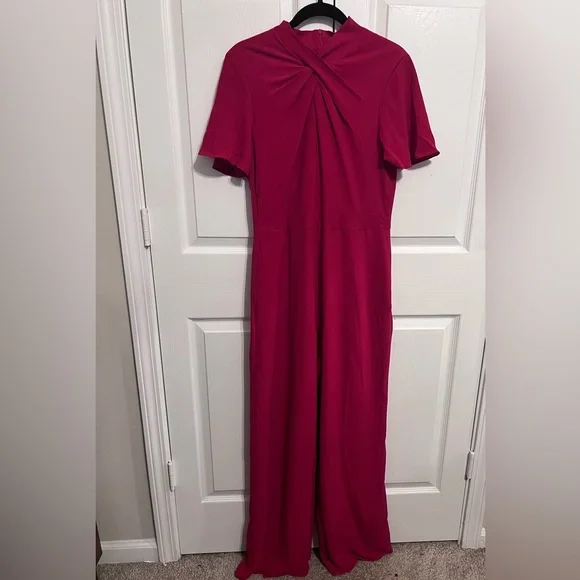 Ivy Blu Flutter Short Sleeve Twist Neck Jumpsuit. Size 10 - Picture 2 of 12